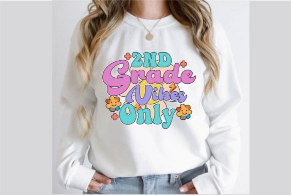 2nd Grade Vibes Only Retro SVG Design