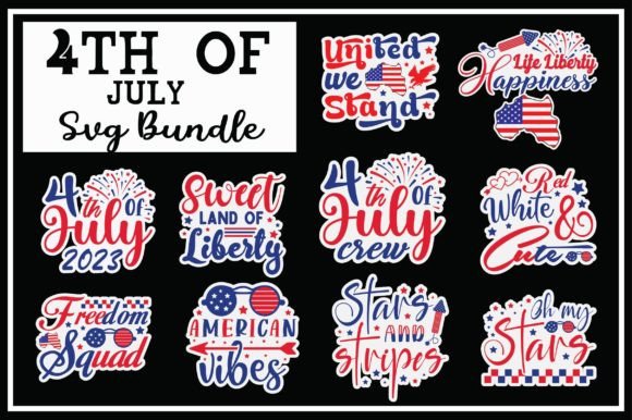 4th of July Sticker Bundle & Back to School SVG Collection