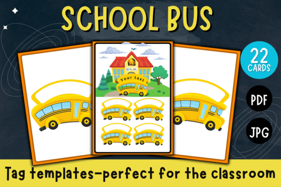 Bus School Tag Templates—Perfect for the Classroom