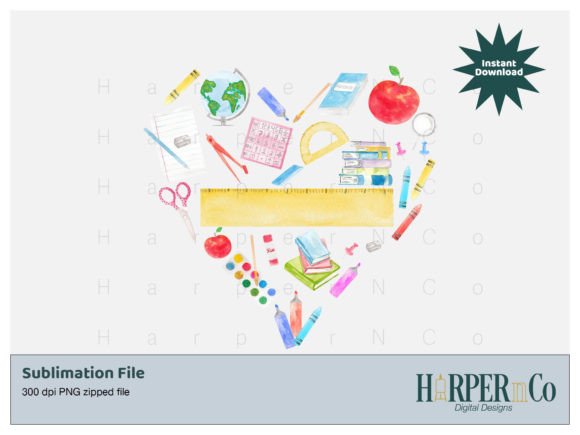 Personalize Teacher Heart Sublimation