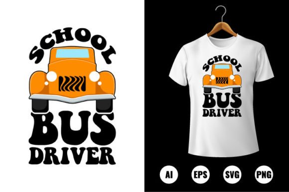 School Bus Driver T-shirt Design: A Versatile Digital Asset for Back-to-School Creativity
