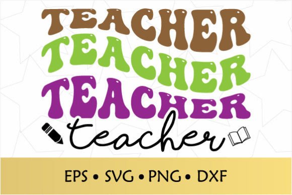 Teacher Retro Wave SVG: Vintage-Inspired Design Magic for Educators and Creators